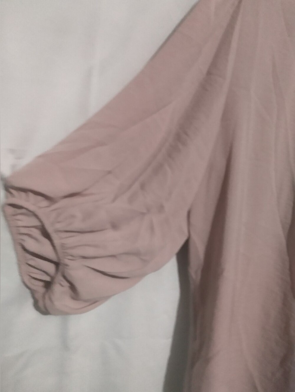 Maurices Blouson Sleeve V-Neck Top - Dusty Pink - Picture 2 of 5